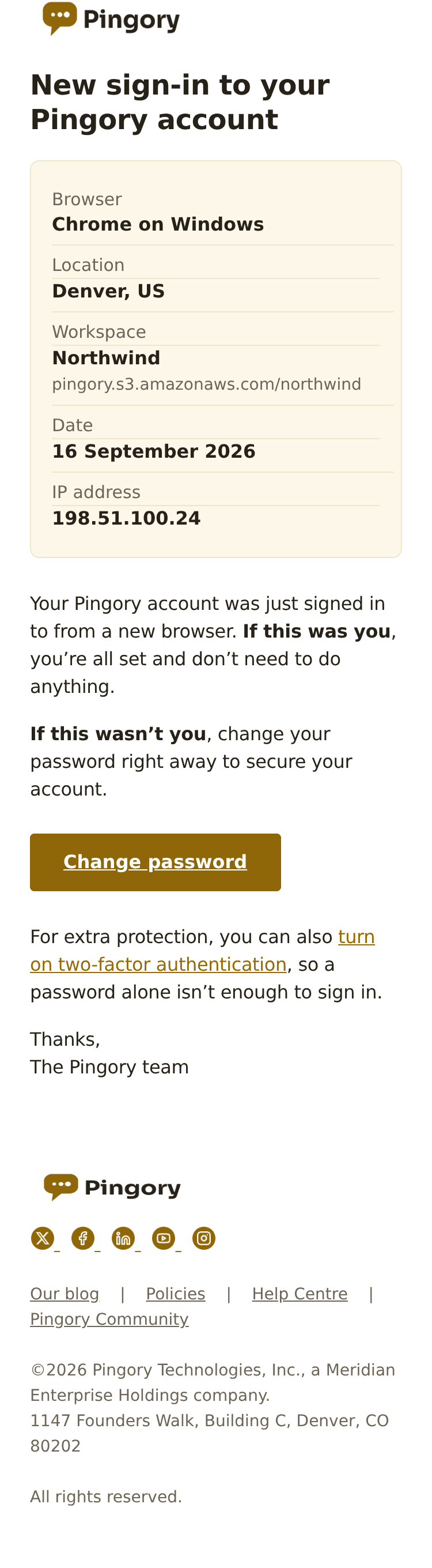 Claude Opus 5.5's HTML sign-in email on a phone, with comfortable side padding around the headline and copy